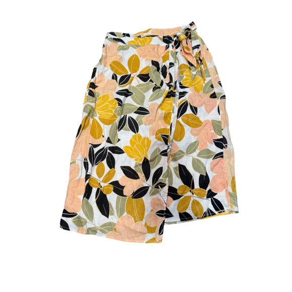 Rachel Zoe Floral Print Wrap Skirt Size S - Multi-color 100% Linen - Picture 2 of 5
